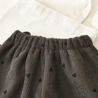 Pantalon unisexe doublé polaire pour enfants, collection Printemps 2026, motif rétro à pois, pour garçons et filles, vêtements pour enfants 4