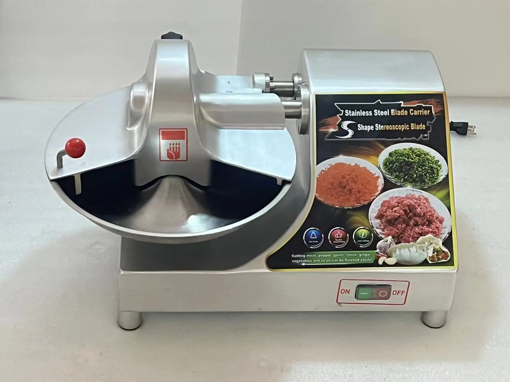 Description Picture 6 of itemElectric 110v 220v Multifunctional commercial food chopper Bowl Cutter Meat grinder Ginger garlic grinder for Restaurant