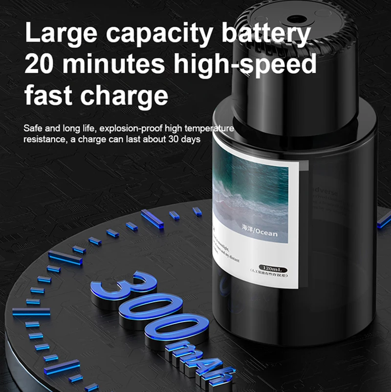 Car Air Freshener Electric Auto Air Diffuser Aroma Car Fragrance Mist Perfume Accessories Humidifier Aromatherapy