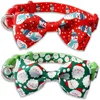 Christmas Dog Collar with Bow Tie 2 Pack Holiday Santa and Snowman Collar for Small Medium Large Dogs Pets Puppies Small(1117 N 1