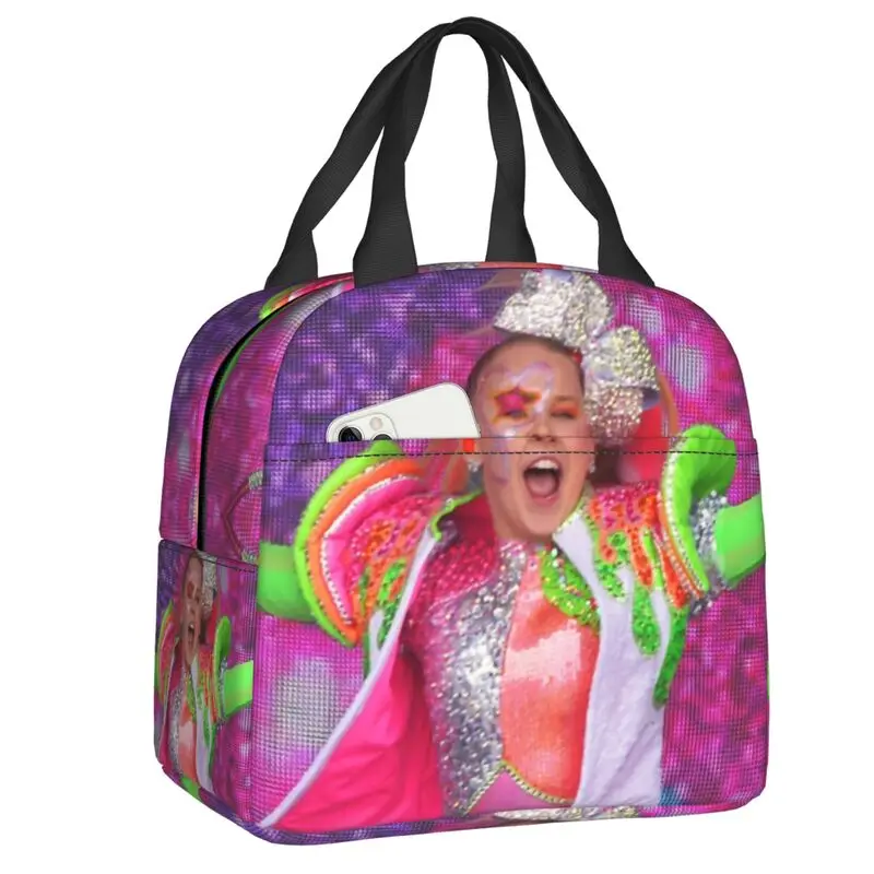 

JoJo Singer Siwa Fan Art Insulated Lunch Tote Bag for Women Portable Thermal Cooler Bento Box School