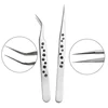 1/2Pc Professional High Precision Stainless Steel Tweezers Curved Straight Tip Tweezer for Eyelash Extensions Eyebrow Tweezers 1