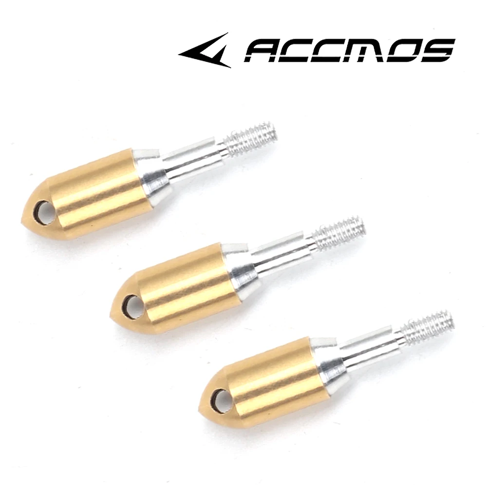 6/12Pcs Gold Whistle Archery Arrowhead 100 Grain Copper