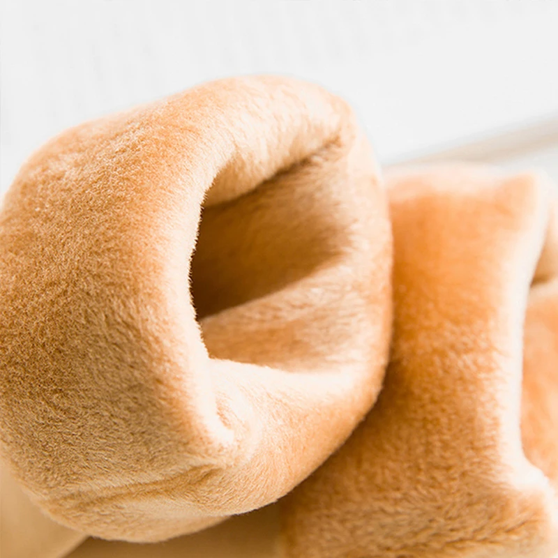 الجوارب النسائية شتاء دافئ سميكة المخملية بلون لينة الكشمير الصوف عادية ضد الجوارب الثلوج الباردة