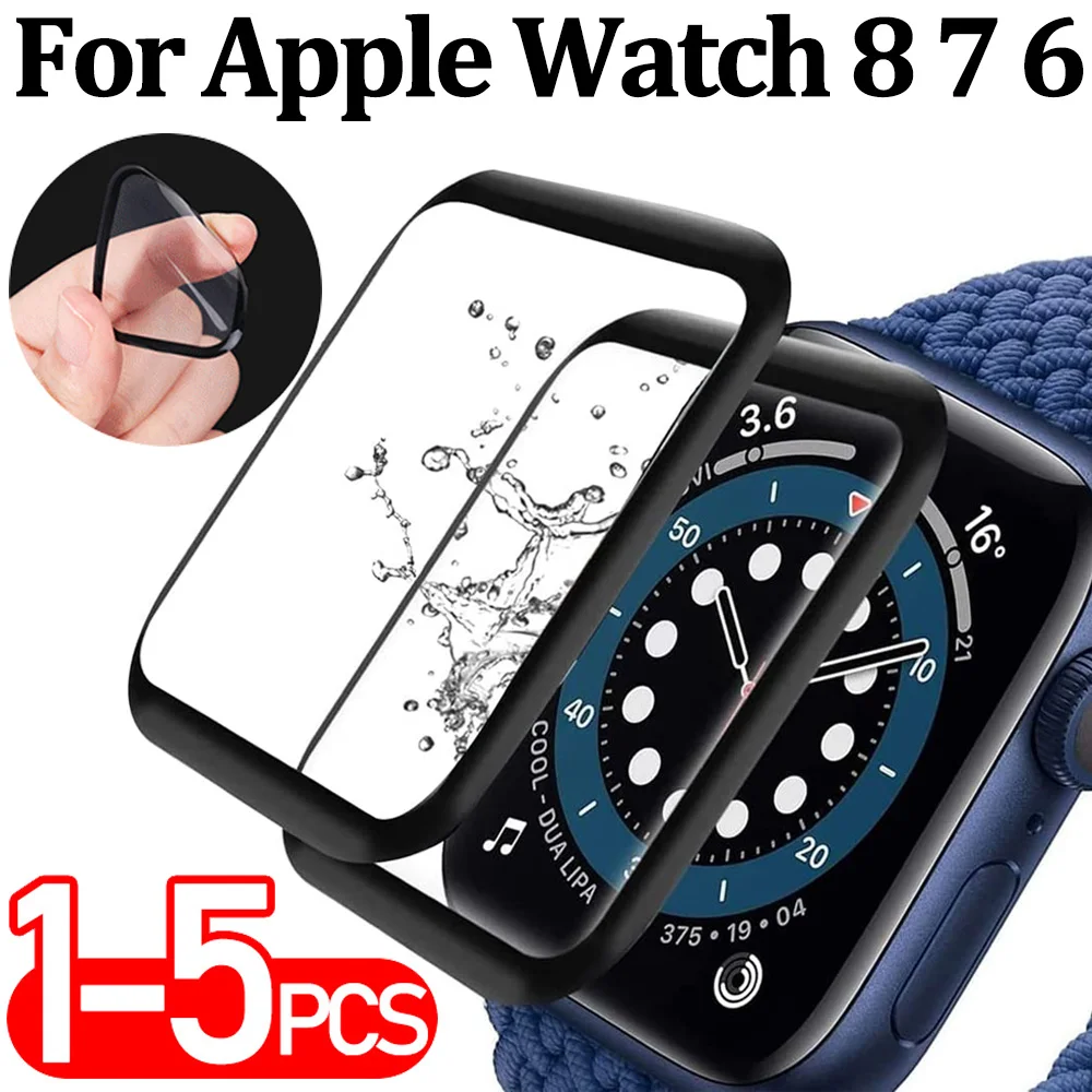 

Full Coverage Protector for Apple Watch Ultra 8 7 6 Screen Protector for IWatch Ultra 8 49/45/44/40/42MM Accessories Soft Glass