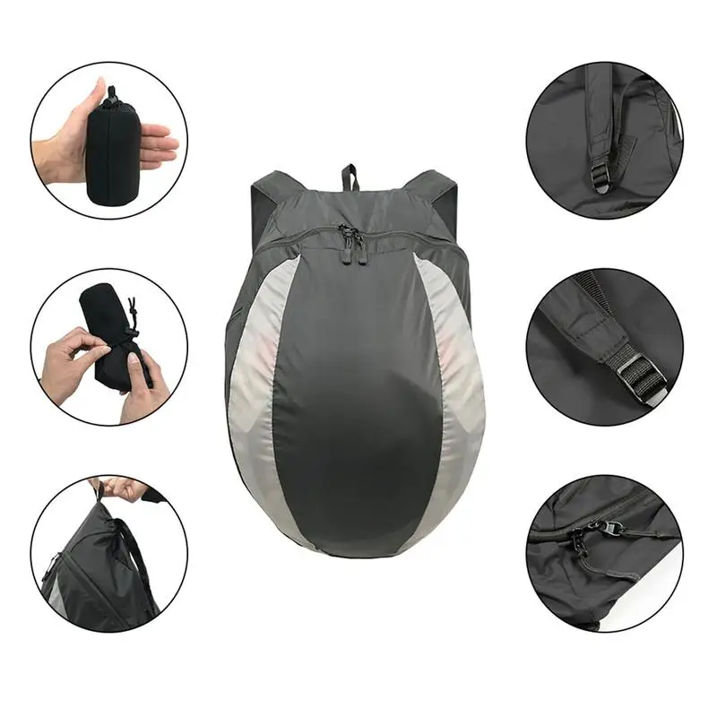 Sac de protection anti-pluie pour casque de moto, sac à dos pour scooter,  couvercle de