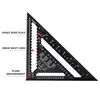 12 inch Speed Square Metric Triangle Ruler Aluminum Alloy Measuring Ruler Woodworking Angle Protractor Building Framing Tools 4