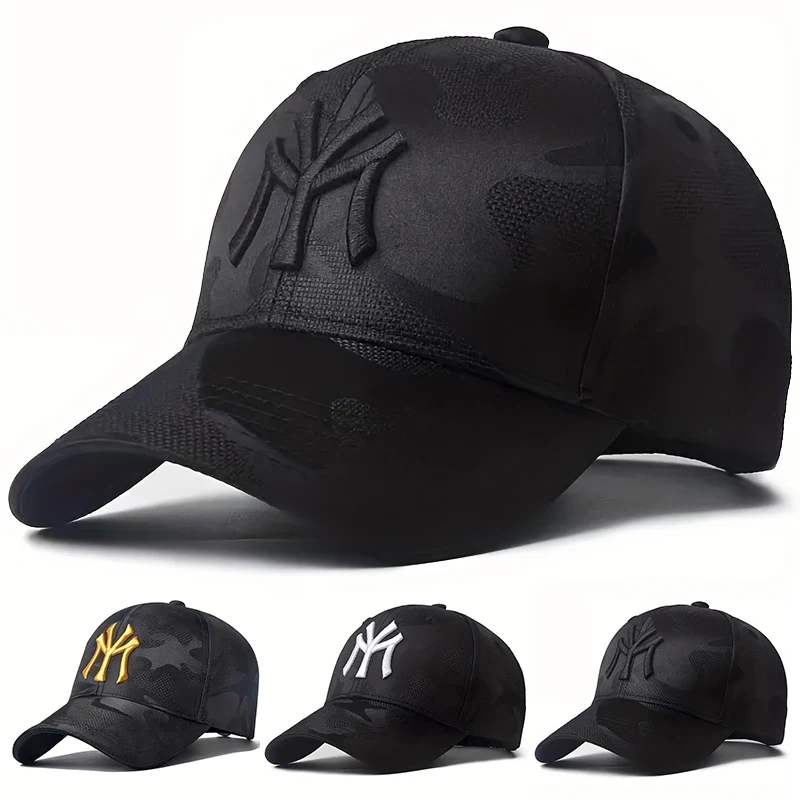 Unisex Letter Embroidery Camouflage Baseball Caps Spring Autumn Outdoor Adjustable Casual Sunscreen Hat