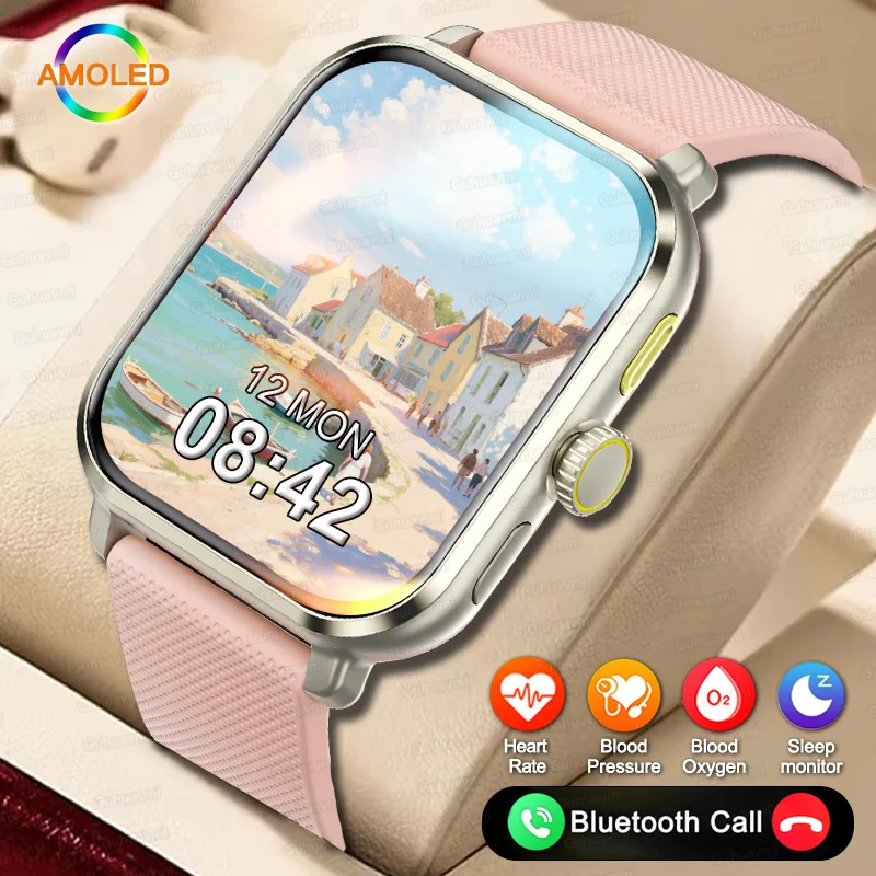 New Women Smart Watch GPS Compass Sport watch Men 1.95" AMOLED Screen Bluetooth Call HeartRate Smart Watch For Android IOS