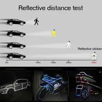 Autocollants pour vélo 1cm*8m, ruban réfléchissant fluorescent, bandes pour vélo de montagne, bandes pour casque de vélo, moto, scooter 5