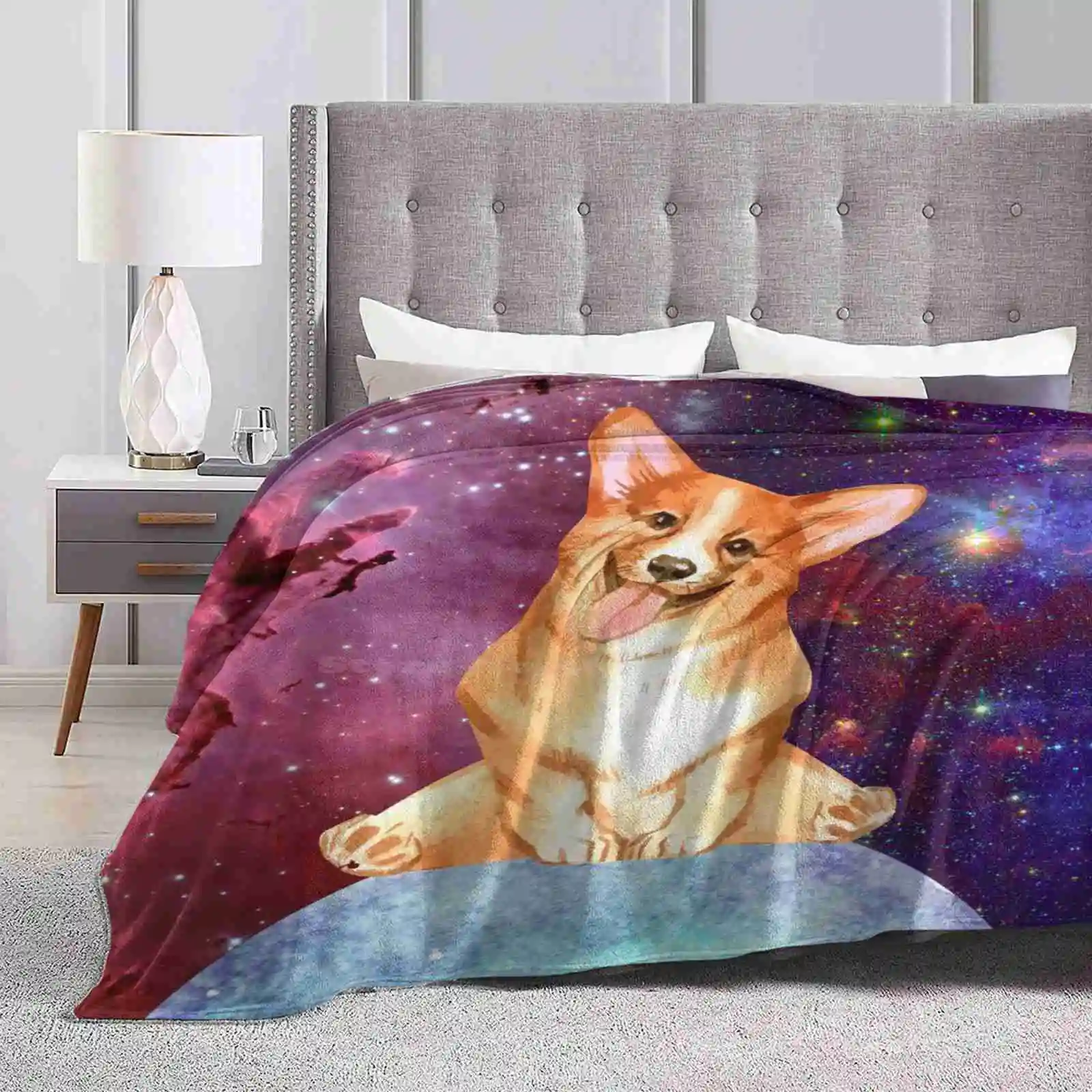 Corgi Nello Spazio Divano Letto Confortevole Di Alta Qualità Coperta Morbida Corgi Life Corgi Mama Corgi Razza Corgi Cuccioli Corgi Shiba Corgi