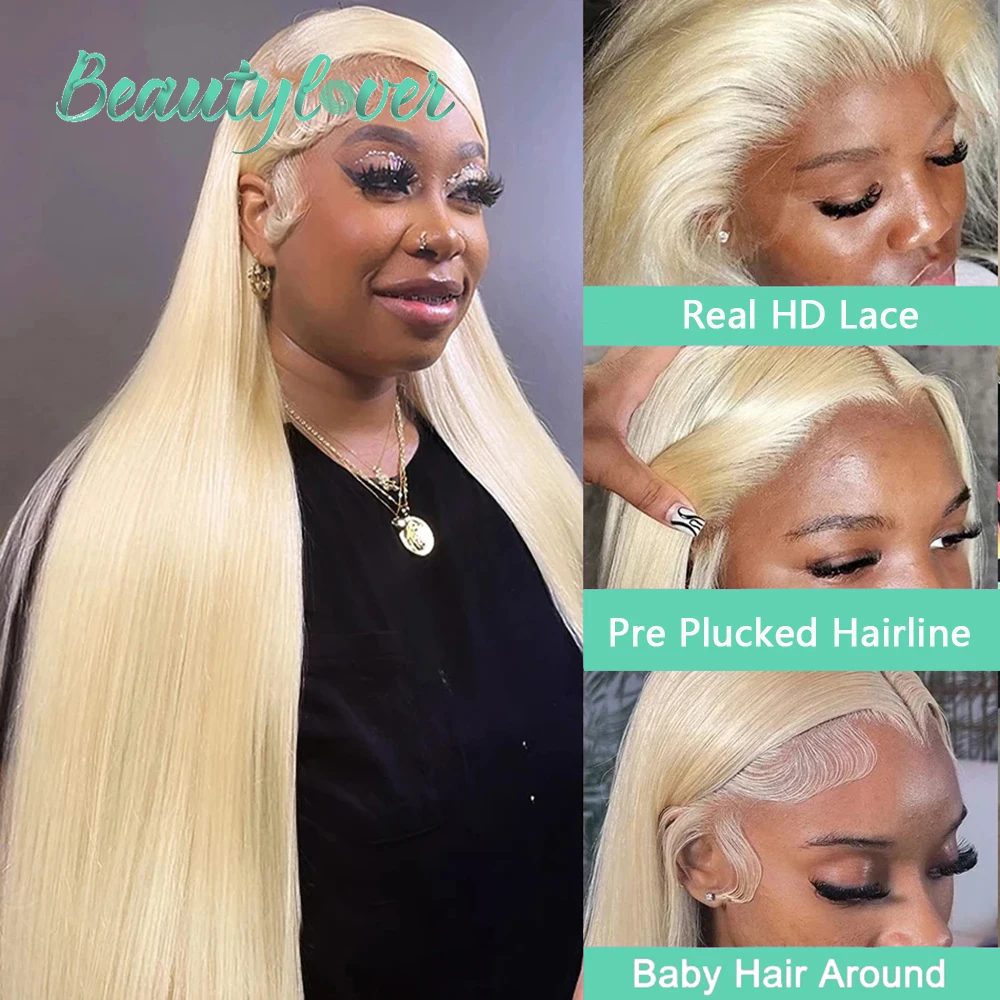 Real HD Lace Blonde 613 13x4 Human Hair Lace Frontal 13x6 HD Lace Frontal 4x4 5x5 HD Lace Closure Baby Hair Brazilian Remy Hair 2