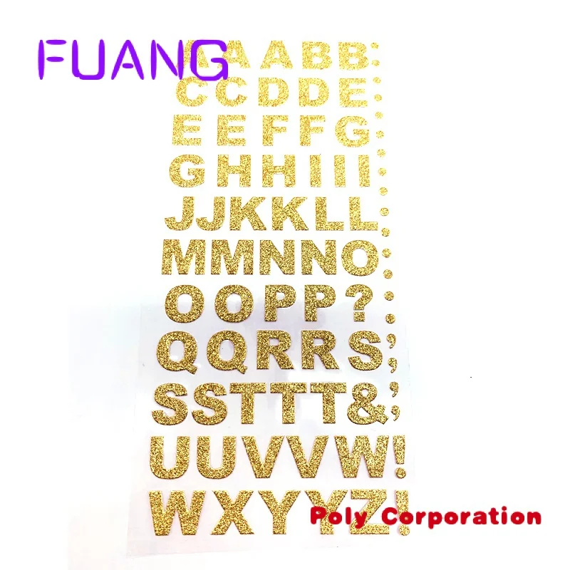 Custom  crystal glitter silver  custom mini stickers adhesive alphabet rhinestone letters sticker alphabet sticker