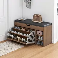 Bench Cabinet Shoe Rack for Entryway with Sitting Stool Shoe Storage Cabinet for Entryway Shoe Rack Three-Tier 1