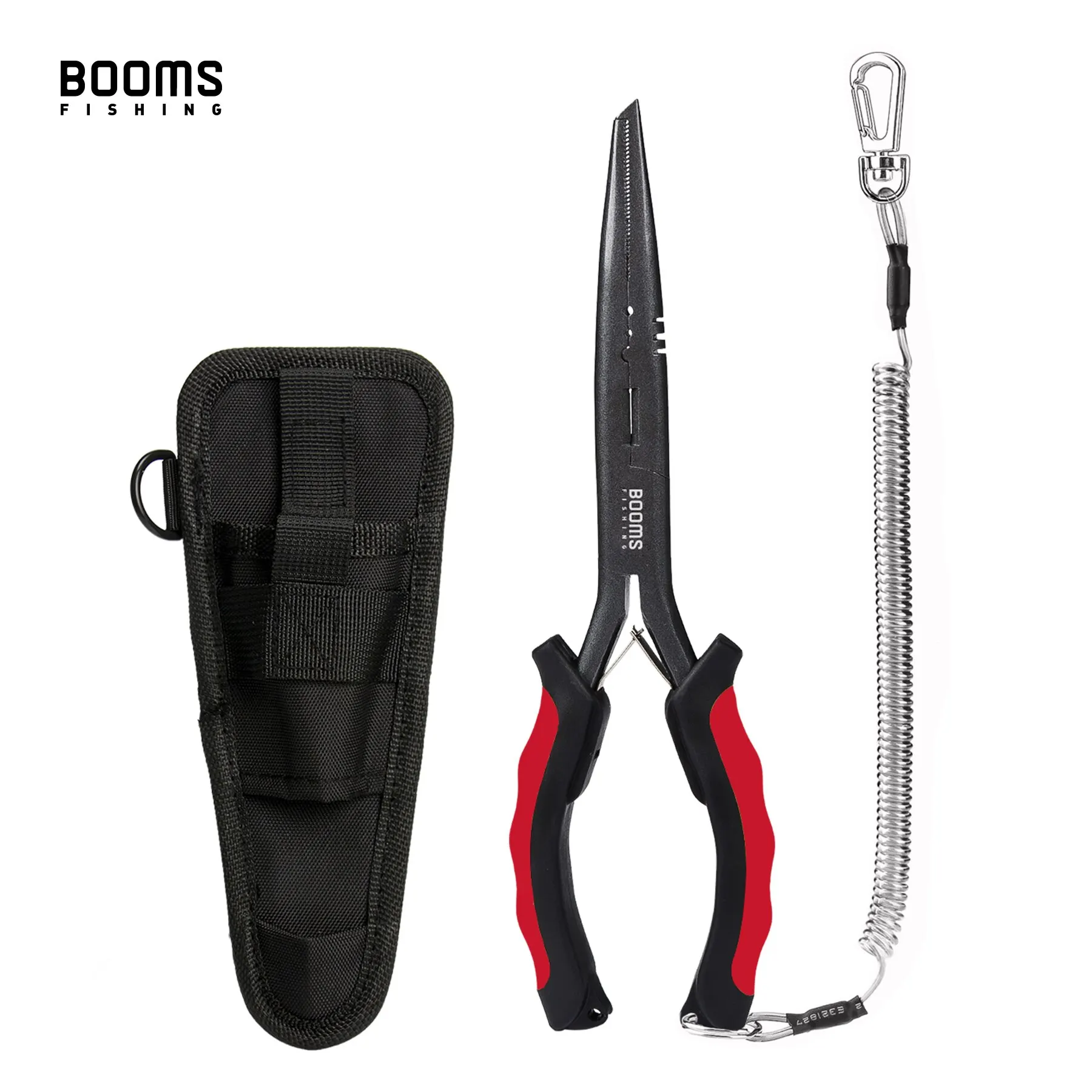 Booms Fishing F03 Pliers Fish Gripper Set Long Nose Hook Remover  High-Carbon Stee Line Cutter Scissors with Lanyard Fishing Tool - Lines  Health