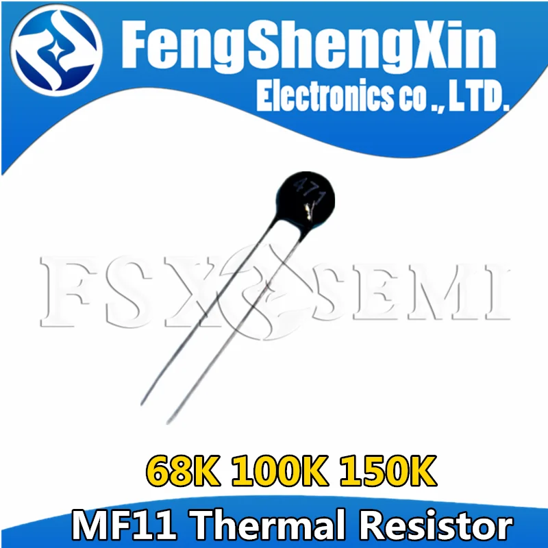 20pcs thermistor resistor ntc mf11 103 10k thermal resistor negative temperature thermistor 20pcs MF11 Thermal Resistor NTC 68K 683 100K 104 150K 154