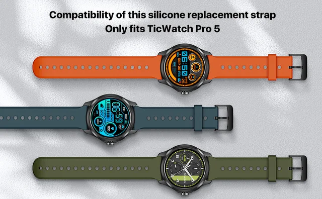 Ticwatch Pro 5 - Correa de repuesto para reloj inteligente de 0.945 in de  ancho, correa de reloj original de liberación rápida, solo para reloj Pro 5