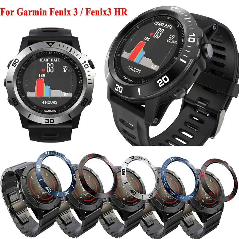 

For Garmin Fenix 3 HR / Fenix 3 Scratch Resistant Metal Cover Frame Stainless Steel Smart Watch Accessories Protective Frame