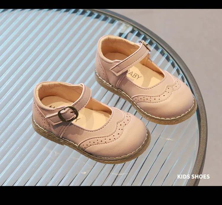 Description Picture 6 of item2024 Spring Autumn Kids Soft Leather Shoes For Girl School Party Buckle Strap Girls Shoes