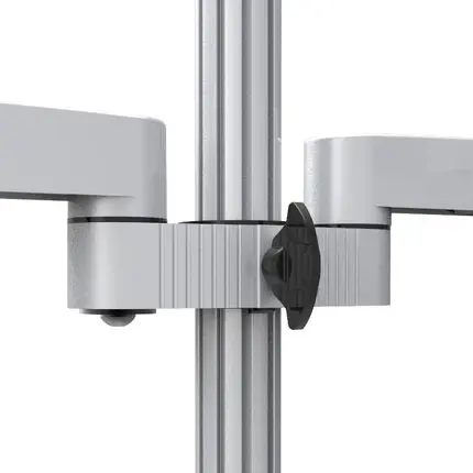 Aluminum Alloy Full Motion Dual Monitor Mount Holder StandCable Management Free Lifting Retractable Bracket