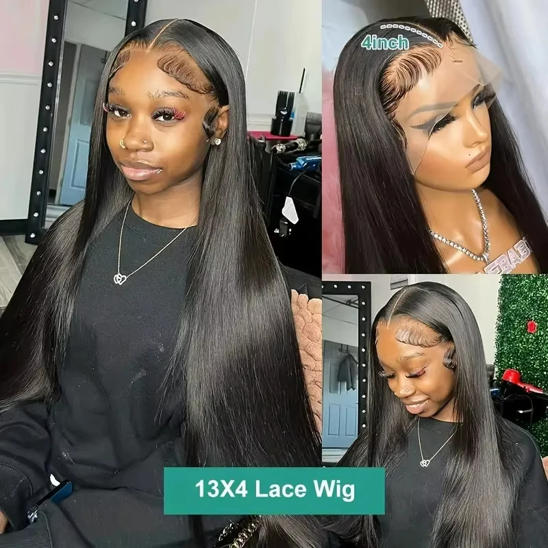 13x4 Bone Straight Lace Front Wig 30 40 Inch Lace Front Human Hair Wigs For Women 13x6 Brazilian Hair Wigs 360 Frontal Wig