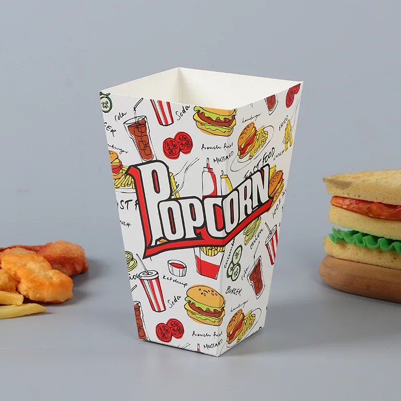 Party Theme Popcorn Containers - Set of 10/20/30 Decorative Paper Buckets