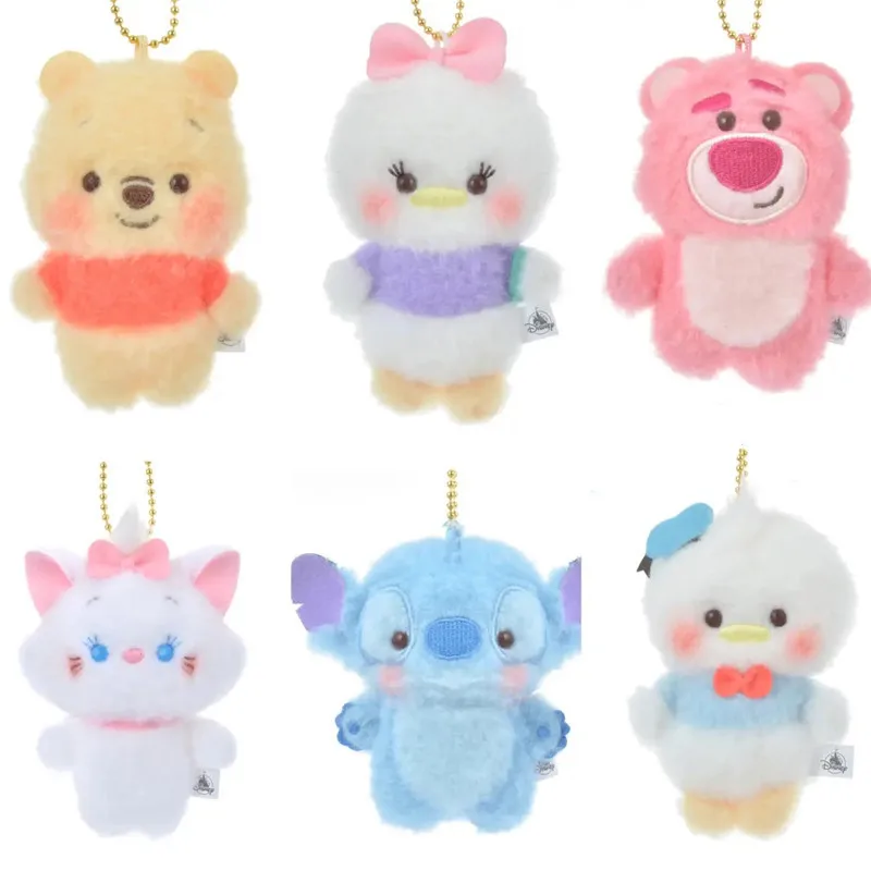 

Disney New Cute Winnie Bear Lotso Donald Duck Duchess Stitch Plush Doll Bag Pendant Keychain Jewelry Doll Children'S Gift