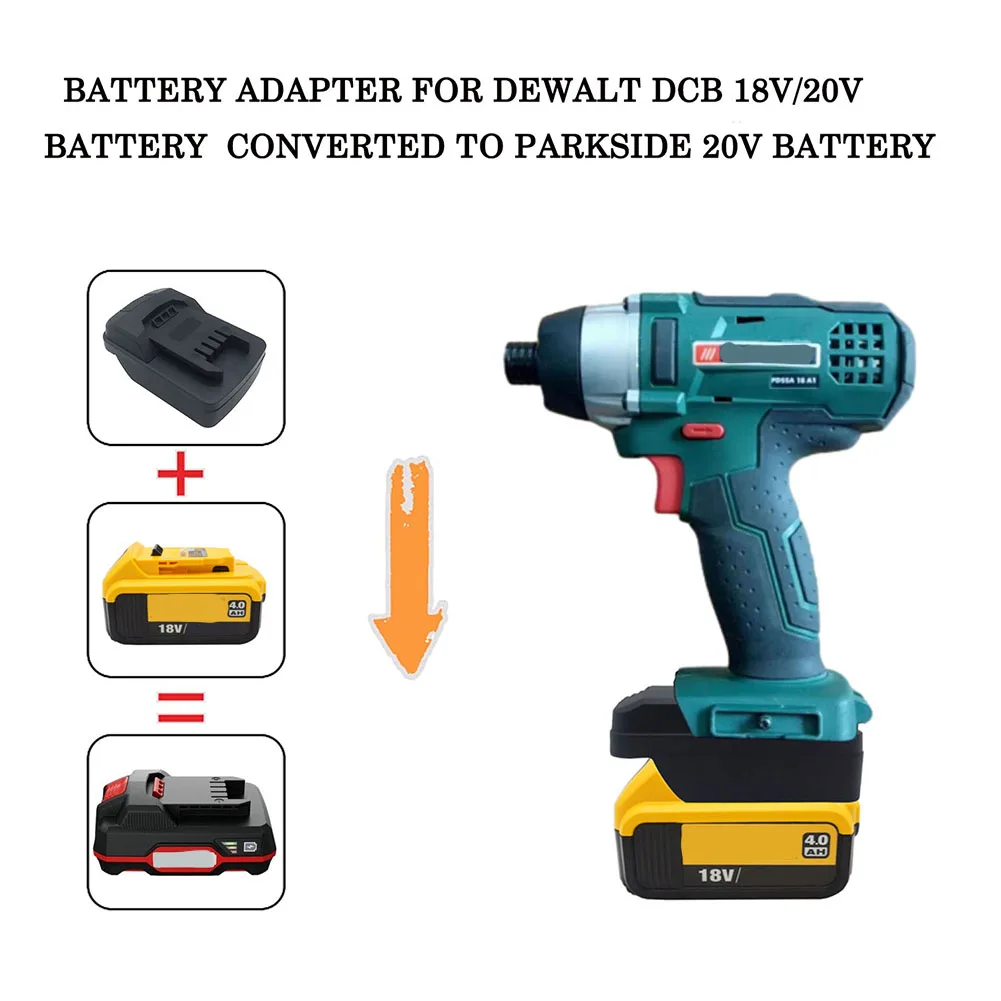 Durable Battery Adapter Converter for DEW 18 20V MAX Li ion Batteries Compatible with PARKSIDE 20V Power Tools
