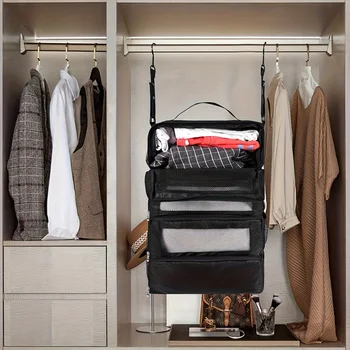 Organizer per Valigie, Organizzatore da Viaggio Portatile con Ripiani Appendibili, Cubi di Imballaggio Pieghevoli per Bagaglio a Mano