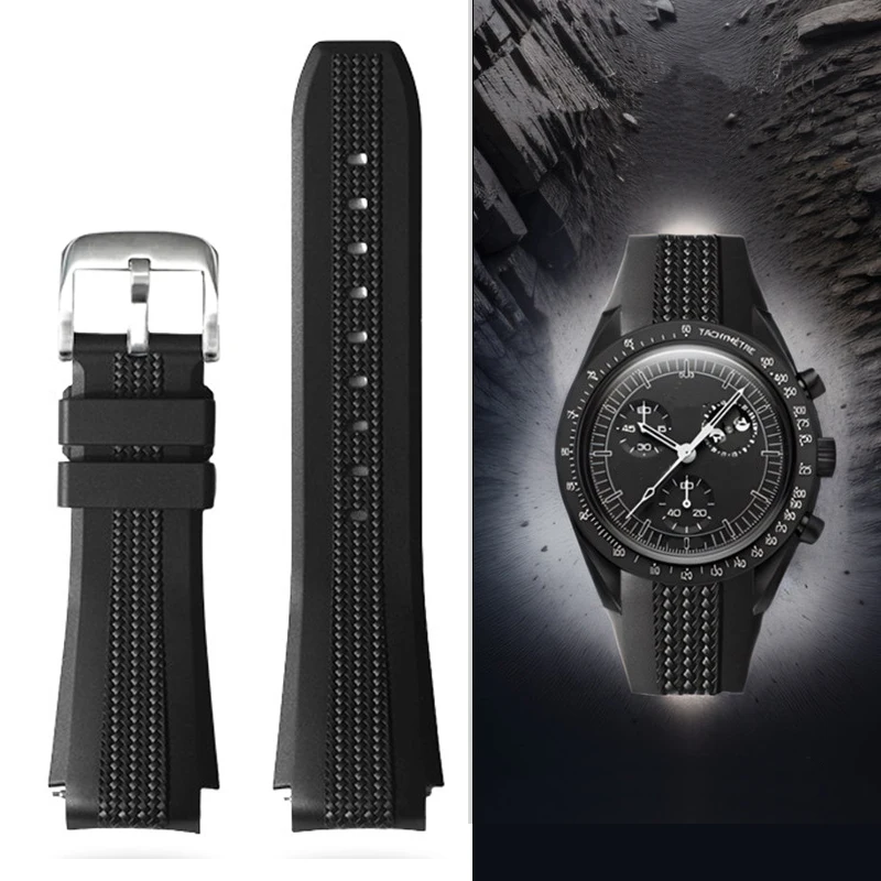 Enhanced Silicone Watch Strap: Curved End, 20mm Quick Release, Sport Waterproof Rubber Bracelet