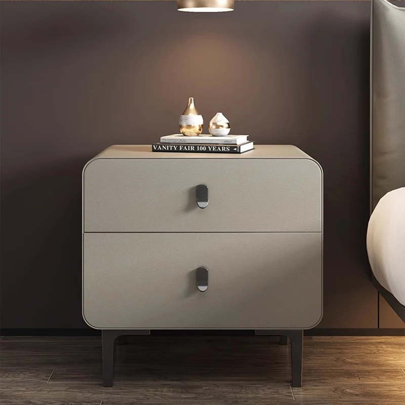 

Nordic White Night Table Simple Aesthetic Mobile Trendy Nightstand Hidden Storage Minimalist Mesitas De Noche Bedroom Furniture