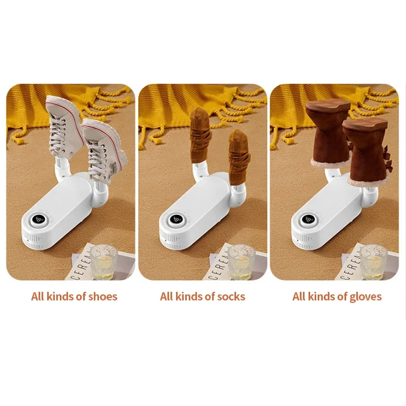 EU/US/UK Multifunctional Folding Household Dryer Portable Electric Intelligent Multi Level Timing Warm Wind Speed Dry Shoe Dryer 6