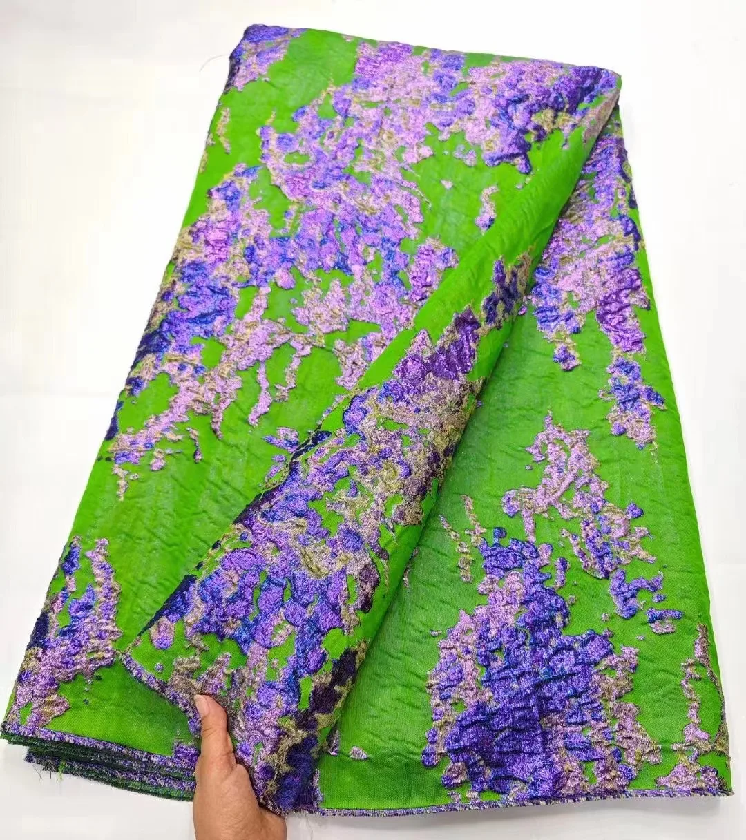 African Brocade Lace Fabric Fashion Nigerian Brocade Lace French Jacquard embroidery for Diy Sew Party Cloth brocade lace fabric