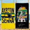 Senna F1 Racer Helmet Formula 1 World Champion Big Microfiber Beach Towels Quick Dry Towel Sand Beach Towels Pool Towel 1