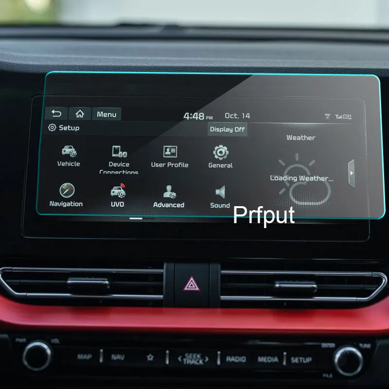 Pellicola In Vetro Temperato 10.25 Pollici Per Display Navigazione Kia Niro E E-Niro 2016-2021, Protezione Antigraffio 9H, Facile Installazione, Accessorio Auto