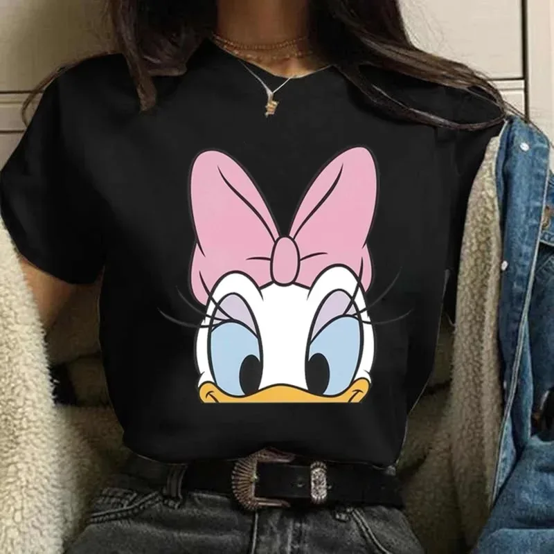 

Minnie T-shirt 2024 Family Trip Disneyland Clothes for Mother Kids Short Sleeve Summer New Fashion Vacay Mode Women Tops