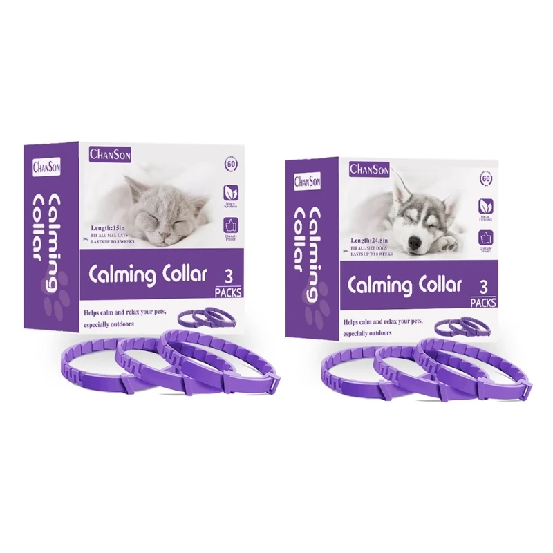 

Pet Dog Collar Adjustable Pheromone Collar 60 Days Long Lasting Soothing Collar M68E
