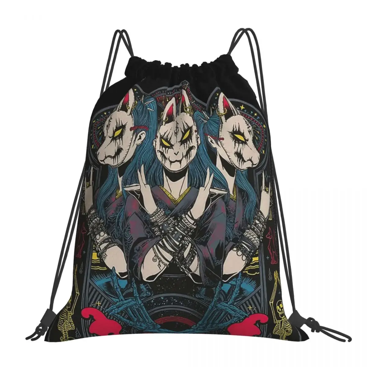 

Babymetal Tour Backpacks Fashion Portable Drawstring Bags Drawstring Bundle Pocket Sundries Bag BookBag For Travel School