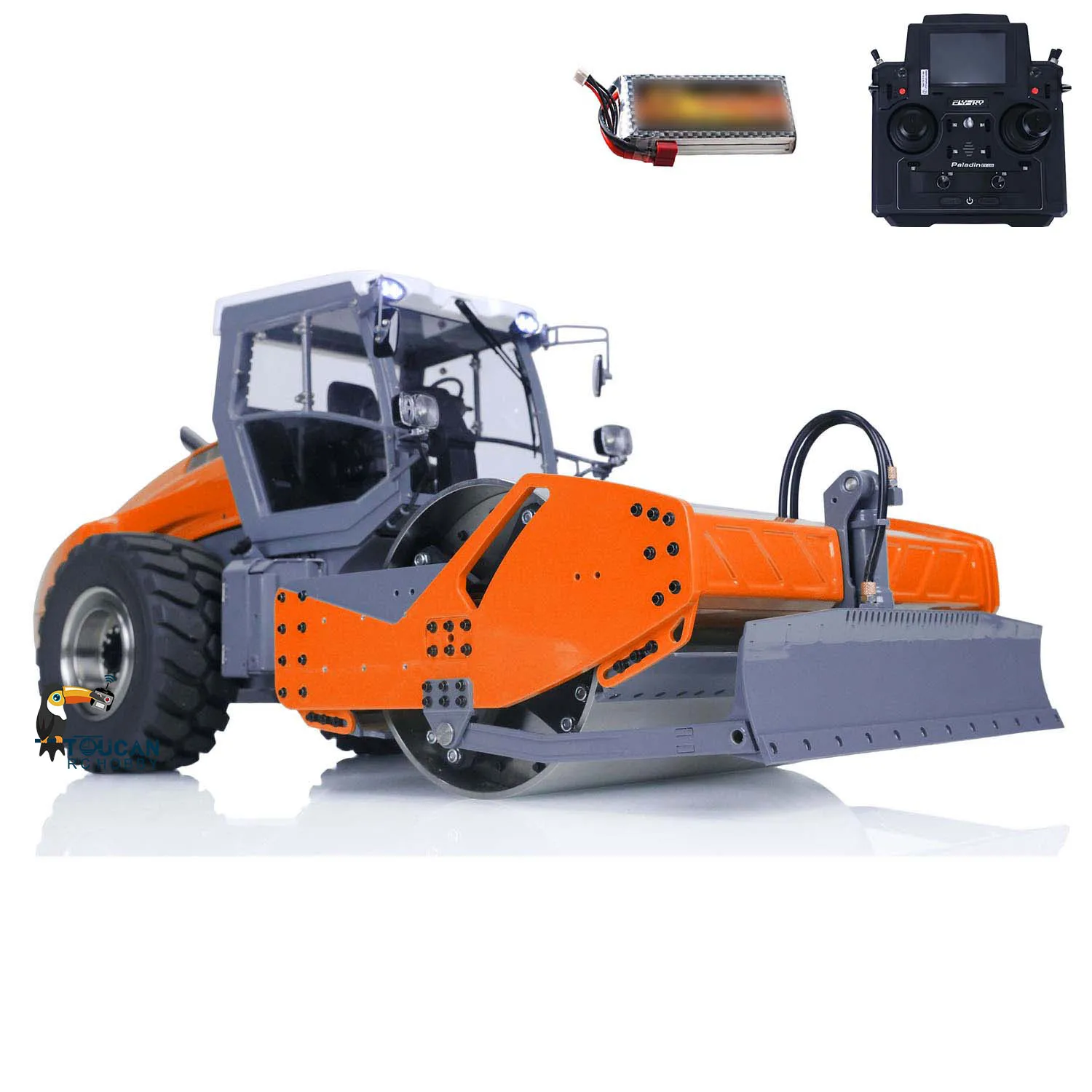 

LESU Metal 1/14 RC Hydraulic Road Roller Aoue-H13i RTR Remote Control Car Model with Light Sound System W/O Charger TH22706-SMT3
