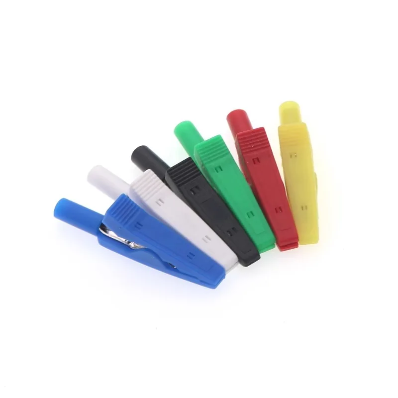 Crocodile Alligator Clips 6 Pieces With 2mm Socket Banana Jack Test Clamp alligator clips electric test clamp test probes test clip