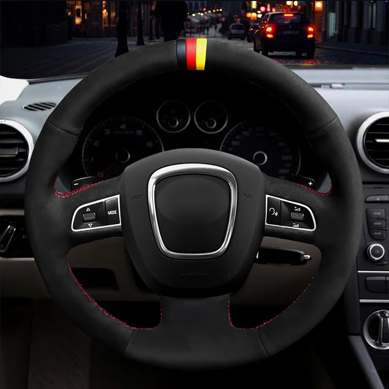 

Custom Car Braid On The Steering Wheel Cover for Audi A3 8P Sportback A4 B8 Avant A5 8T A6 C6 A8 D3 Q5 8R Q7 4L S3 S4 S5