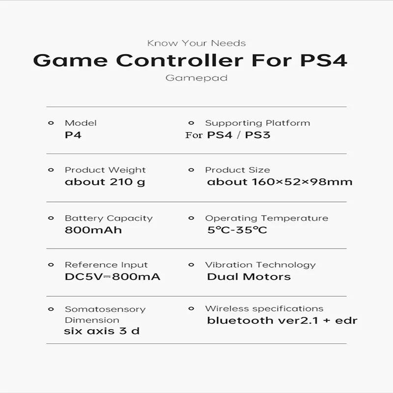 YLW-P47   Ʈѷ, PS4     е, PC PS3 ܼ  ̽ƽ Ʈ