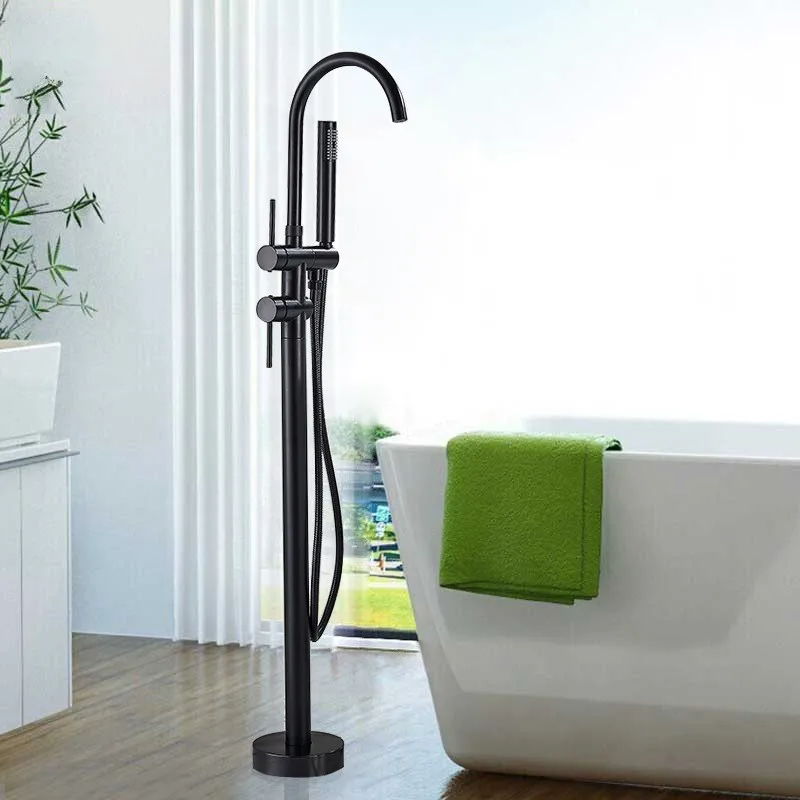 Bathtub Shower Faucet Floor Standing Bath Tub Spout Single Handle Mixer Tap Bathroom shower set bathtub faucet shower faucet