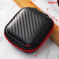 Compact Hard Shell Digital Gadgets Organizer - Premium Leather Storage Case for Earphones, Chargers, and Accessories (7x7x3)