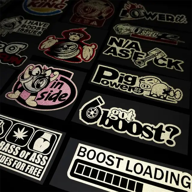 Newest Turbine Culture Sticker No Turbo No Fun PVC Japan JDM Reflective Sticker For Boost Loading Car Motorcycle Luggage Sticker 2