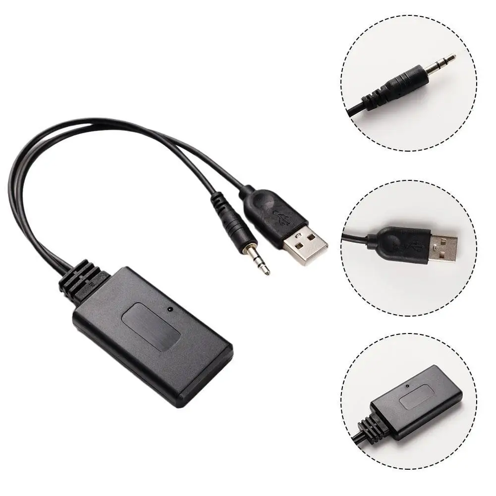 

Car Wireless Receiver USB 3.5mm Aux Media Universal Bluetooth-compatible Music Player Audio Cable Adapter Accessories