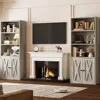 Industrial Bookshelves and Bookcases with Doors 11.8 in Depth Set of 2 Floor Standing 5 Shelf Display Storage Shelves Boo 4
