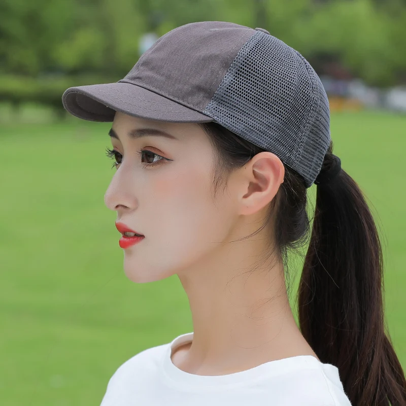Short Brim Breathable Net Cap Short Brim Hat Women s Baseball Cap Short Brim Summer Small Brim Women s Summer Fashion Peaked Cap AliExpress 200000297