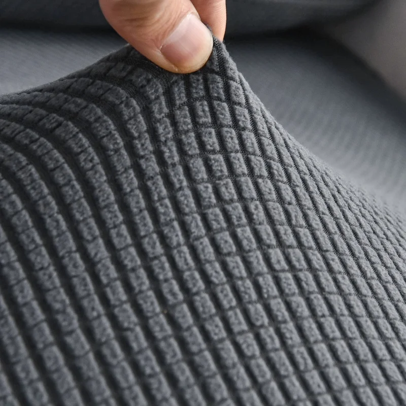 1pc Jacquard Sofa Seat Cushion Cover Chair Cover Stretch Washable Removable Slipcover 1/2/3/4 Seat Polar Fleece Sofa Protector 4