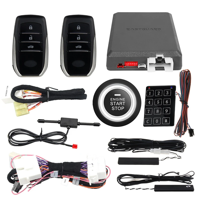 EasyGuard Plug&Play Car Alarm Fit For Toyota Highlander REZI Camry Push